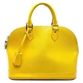 Borsa Tote Alma PM in Epi di Louis Vuitton in giallo limone