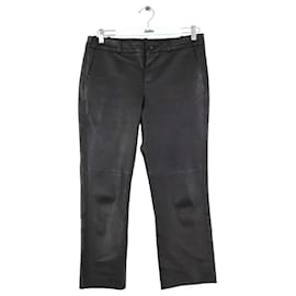 Zadig & Voltaire Pantaloni dritti in pelle nera