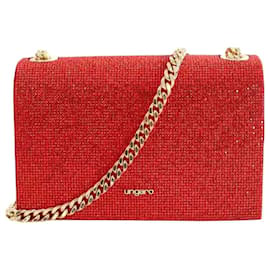 Bolso de hombro de cuero rojo - Autre Marque