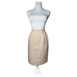 Falda de lana vintage Dior beige M