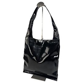 Bolsa de mão vintage em couro envernizado Gucci preta