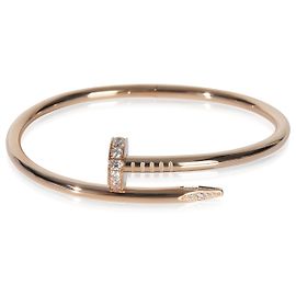Bracciale Juste Un Clou in oro rosa e diamanti di Cartier