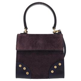 Céline Borsa a mano Celine in camoscio viola