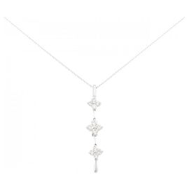 Autre Marque Au750 2way Flower Diamant-Halskette