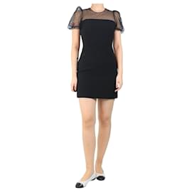 Black net sleeve mini dress - size UK 8 - Red Valentino