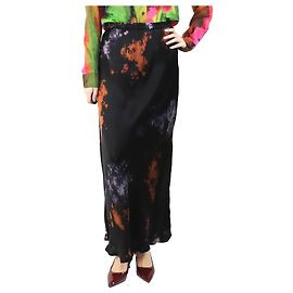 Autre Marque Falda maxi abstracta Ducifer negra - talla UK 8