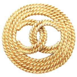 Spilla in corda CC placcata oro di Chanel