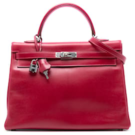 Hermès Scatola Rossa Vitello Verso Kelly II Retourne 35