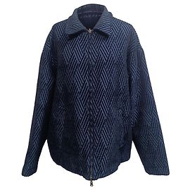 Chaqueta de patrón geométrico Emporio Armani en viscosa azul marino