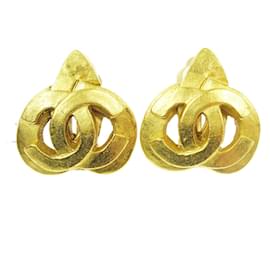 Orecchini a clip in metallo CC cuore vintage Chanel piccoli
