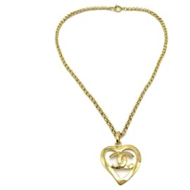 Collana Pendente Cuore CC in Metallo Chanel