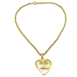 Collana Pendente Cuore CC in Metallo Chanel