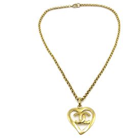 Pendente a cuore CC in metallo di Chanel