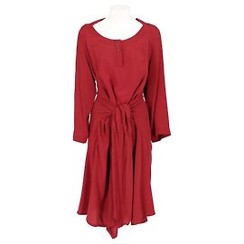 Ziegelrote Kleid Gianfranco Ferré