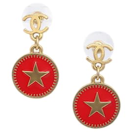 Orecchini pendenti CC Star in metallo con smalto - Chanel