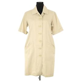 Vestido de algodón beige - Saint Laurent