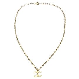 Pendente Chanel Vintage CC in metallo placcato