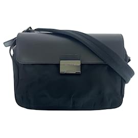Borsa a Spalla in Nylon e Pelle Tessuto Prada