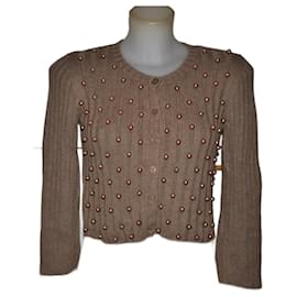 Cardigan Moschino Cheap And Chic Beige Coton