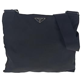 Borsa a tracolla in nylon tessuto con logo triangolare Prada