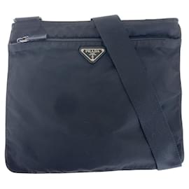 Prada Nylon Tessuto Triangle Logo Shoulder Bag Black ref.2757960