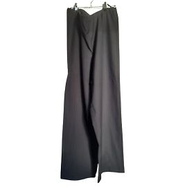 Autre Marque Pantalones de rayas Shirin Guild negros de pierna ancha