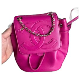 Chanel Rucksack aus Leder rosa