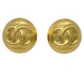 Orecchini a clip rotondi vintage CC di Chanel in metallo