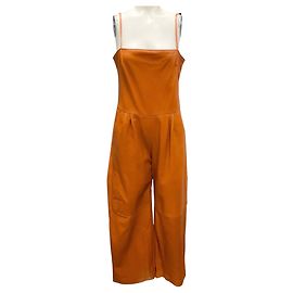 Autre Marque Jumpsuit aus Lammleder in Tan von Understated Leather