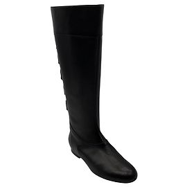 Autre Marque Botas Planas de Cuero Negras Altas Sarah Flint