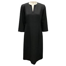 Vestido sheath de tela técnica de doble elasticidad gris zafiro oscuro Peserico