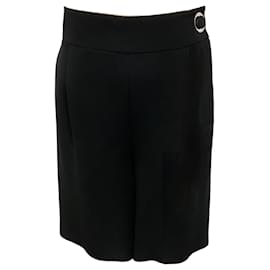 Schwarze Seidencrepe-Shorts von Giorgio Armani