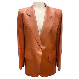 Autre Marque Cognac-Lammlederjacke Lafayette 148 New York