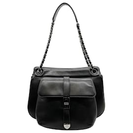 Borsa a Spalla Mademoiselle Lock in Pelle Nera Chanel 2003