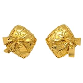 Orecchini a clip in metallo CC Rhombus di Chanel