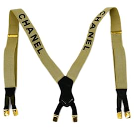 Canvas Hosenträger mit Chanel-Logo