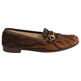 Gucci Mocassini in pelle esotica marrone