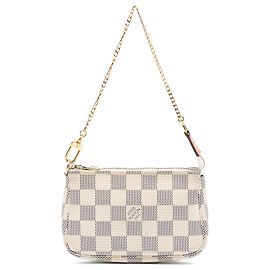 Mini Pochette Accessori Damier Azur Bianco Louis Vuitton