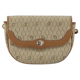 Borsa a spalla vintage Honeycomb in tela e pelle Christian Dior