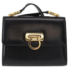 Salvatore Ferragamo Gancini Flap Leather