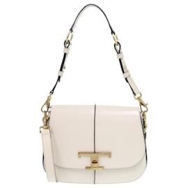 Borsa a spalla in pelle bianca T-Timeless di Tod's