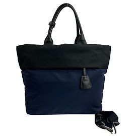 Borsa a mano Prada Tessuto in nylon e pelle, borsa tote 2 in 1, spalla