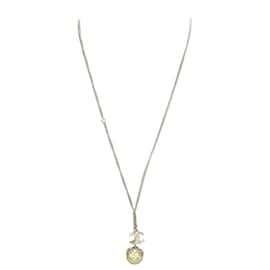 Collana in perle finte placcata oro CHANEL Coco Mark