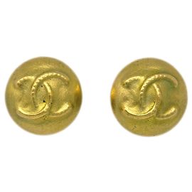 Chanel Vintage CC Round Clip-On Metal Small