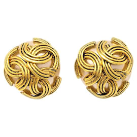 Orecchini vintage Triple cc in metallo Chanel