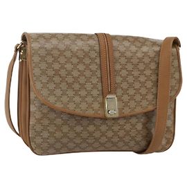 Céline Sac à épaule Celine Vintage Macadam en toile et cuir