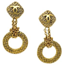 Orecchini pendenti CC in metallo Chanel