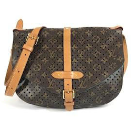 Borsa a Spalla Louis Vuitton Monogram Perforato Flore Saumur
