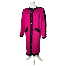 Vintage Yves Saint Laurent Kleid Lila Schwarz M