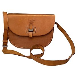 Borsa in pelle vintage Courreges marrone